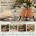thumbnail image 6 of Round Outdoor Tablecloth with Umbrella Hole and Zipper, Burnt Orange Grey Ombre Tablecloth with Elastic Waterproof, Farmhouse Gradient Minimalist Patio Table Covers for 31" - 35" Picnic Pool Tables, 6 of 9