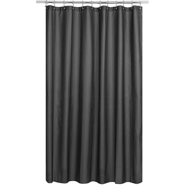 LAICAIW Fabric Shower Curtain or Liner Extra Long 72 x 84 Inches-Hotel Quality, Machine Washable, Water Repellent-Graphite Gray, 72x84