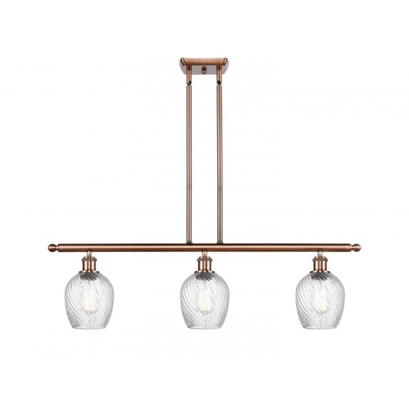 Innovations 516-3I-AC-G292-LED Salina 3 Light Island Light part of the Ballston Collection, Antique Copper