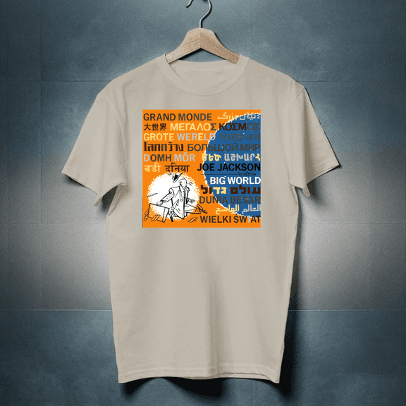 Joe Jackson BIG WORLD T-shirt white short sleeve All sizes S to 5Xl
