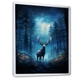 thumbnail image 2 of Designart "Midnight Magic The Blue Moose s Beauty I" Animals Floater Framed Canvas Print, 2 of 7