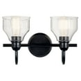 thumbnail image 4 of 45972BK Kichler Lighting Avery - 2 Light Bath Vanity Approved for Damp Locations - with Vintage Industrial inspirations - 14.75 inches wide-Black, 4 of 4