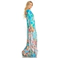 thumbnail image 4 of Sakkas Dora Women's One Shoulder Short Sleeve Casual Elegant Maxi Dress with Print - 628 - One Size Regular, 4 of 5