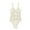 Beige, variant on LUOGENLI 1Pc Swimsuit Women Athletic Long Torso Swimwear Suit Women V One Control Bathing Tummy Ruched Swimsuits Neck Swimwears Khaki Size L