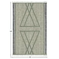 thumbnail image 3 of Casavani - 4'x12' Green Handblock Printed Cotton Dhurrie Runner Area Rugs for Farmhouse Hallway, 3 of 6