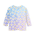 thumbnail image 3 of Grblisyd Girls 3/4 Sleeve T Shirts Kids Cute Floral Print Tops Casual Loose Crewneck Graphic Tees 2-13Y, 3 of 5