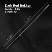 E-BOGU Dark Red Oak Training Bokken (39) Wooden Sword for Martial Arts