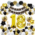 thumbnail image 1 of Decoraciones de Cumpleaños Globos de Oro Negro Globos Negros Dorados Decoraciones de Cumpleaños para Hombres y Mujeres Decoraciones de Cumpleaños Decoraciones para Fiestas Globos de Cumpleaños Globos, 1 of 5