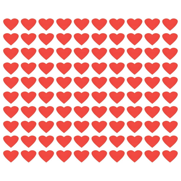 Calcomanías de Espejo Acrílico Unique Bargains 100uds Corazón Rojo 22,5x20mm