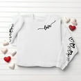 thumbnail image 4 of Fewfanhot Womens Tops Valentines Day Sweatshirt for Women Funny Love Heart Shirts Casual Valentine Pullover Long Sleeve Tops, 4 of 5