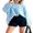 Sky Blue, variant on Women Autumn Winter Knit Sweater Long Sleeve Crew Neck Oversized Sweatshirts Casual Knitwear