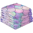 thumbnail image 7 of GZHJMY Kitchen Dish Towels, Mermaid Fish Scale Kitchen Towels Set of 4 Super Soft Absorbent Dish Towels Set Microfiber Polyester Kitchen Dish Cloths Decorative Tea Towels, 28x18 Inch Washcloths, 7 of 7