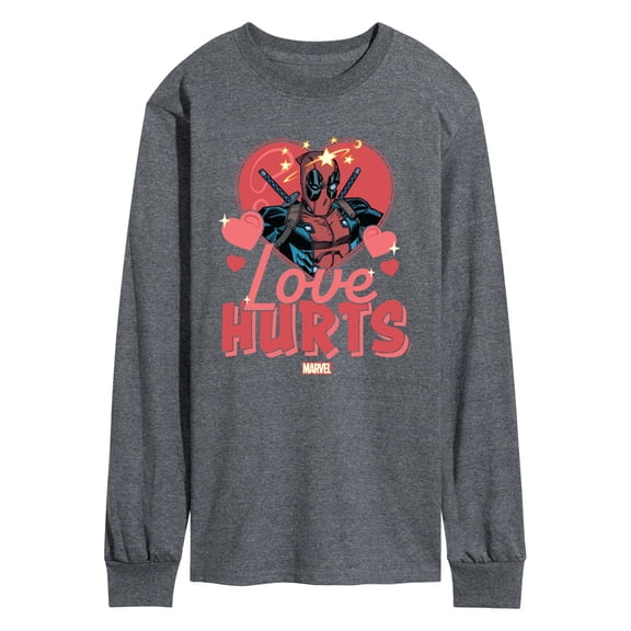Marvel Deadpool - Love Hurts - Men's Long Sleeve Graphic T-Shirt