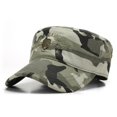 thumbnail image 4 of Aosijia 3 Pack Unisex Trucker Hat Embroidery Cotton Flat Top Sun Protection Hat Vintage Military Camouflage Casual Adjustable Sports Cap for Men Women, 4 of 8