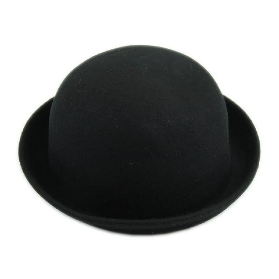 Apooke Vintage Ladies Women Men Unisex Vintage Wool Bowler Derby Hat Cap