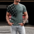 thumbnail image 2 of adviicd Men Tops Summer Crewneck Sweatshirt Men Men Summer Funny Cat Printed Short Sleeve T Shirt Crew Neck Casual Top Army Green M, 2 of 3