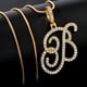thumbnail image 2 of Flatfoosie New A-Z Cursive Initial Letter Name Pendant Necklace For Women Simple Rope Chain Letter Necklace Fashion Jewelry Gift, 2 of 5