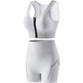 thumbnail image 4 of Summer 2 Piece Sets,Workout Sets for Women 2 Piece Seamless Yoga Outfits Shorts and Padded Sports Front Zip Bra Gym Athletic Clothing Set, 4 of 4