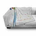 thumbnail image 3 of 1st Birthday Soft Flannel Fleece Throw Blanket, Kids Party Theme with Abstract and Colorful Stars and Balloons Artwork, Cozy Plush for Indoor and Outdoor Use, 60" x 80", Multicolor, by Ambesonne, 3 of 6