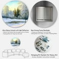 thumbnail image 5 of Designart 'Green Trees In Beautiful Winter Snow Landscape' Traditional Circle Metal Wall Art 36x36 - Disc of 36, 5 of 5