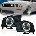 thumbnail image 2 of PIT66 Smoke Lens Halogen Headlights Lamps Black Housing Fit For 2005-2009 Ford Mustang, 2 of 9