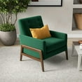 thumbnail image 6 of Allora Mid-Century Modern Tight Back Velvet Lounge Chair in Green, 6 of 7
