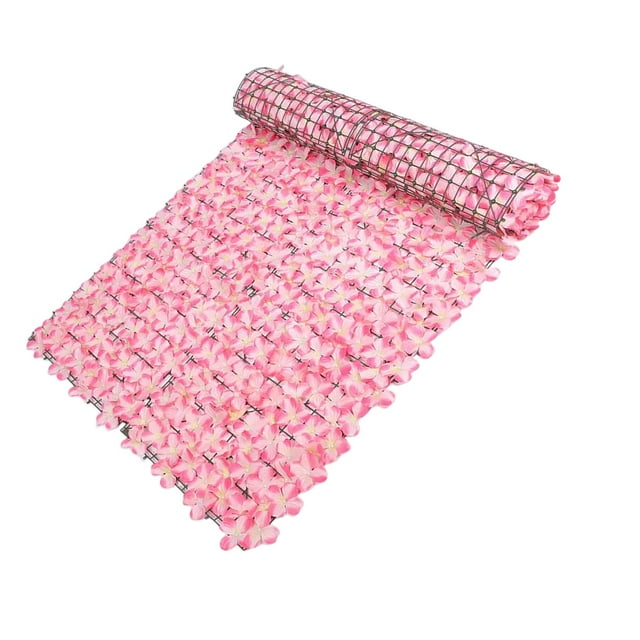 Artificial Flower Privacy Fence Decorative DIY Backdrop Flower Walls for Yard Pink