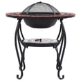 thumbnail image 4 of vidaXL Mosaic Fire Pit Table Terracotta and White 26.8" Ceramic, 4 of 9