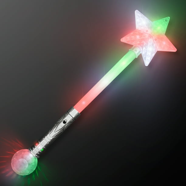 FlashingBlinkyLights Big Light Up Star Wand with Flashing LED Lights