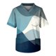 thumbnail image 1 of Men's Printed Short Sleeve V-neck Tops Working Pocket Blouse S, 1 of 3