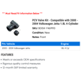 thumbnail image 2 of PCV Valve Kit - Compatible with 2000 - 2004 Volkswagen Jetta 1.8L 4-Cylinder 2001 2002 2003, 2 of 2