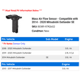 thumbnail image 2 of Mass Air Flow Sensor - Compatible with 2014 - 2020 Mitsubishi Outlander SE 2015 2016 2017 2018 2019, 2 of 2