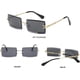 thumbnail image 2 of Gafas de sol rectangulares sin montura para mujeres y hombres, gafas ultralivianas con montura de metal, gafas cuadradas de moda con protección UV400, unisex, 2 of 4