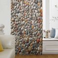 thumbnail image 5 of Colorful Stones Sheer Curtains 63 Inches Long, Farmhouse Stones Modern Art Light Filering Curtains, Breathable Simi Curtain Privacy Drapes for Living Room Bedroom Lightweight Window Treatment, 5 of 9