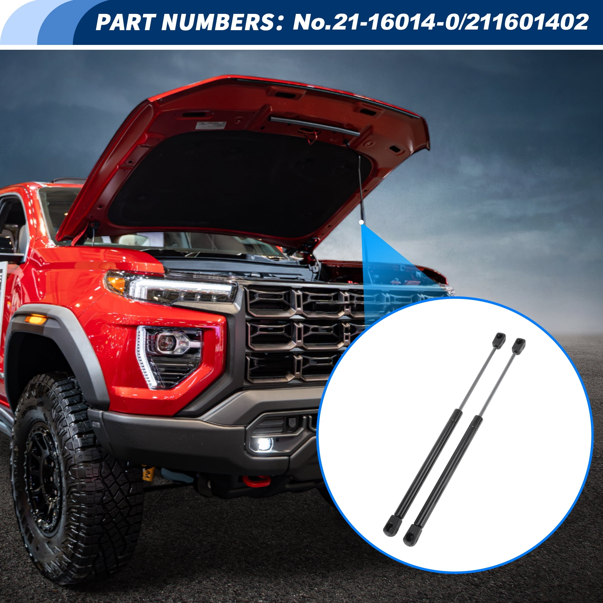 Unique Bargains No.21-16014-0 Hood Lift Supports Struts for Chevy Colorado for GMC Canyon 2023 2024 2025 Front Bonnet Gas Struts Springs Shocks