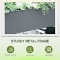 thumbnail image 5 of Outsunny 41" x 15" x 32" Raised Garden Bed Elevated with 2 Wheels, Bottom Shelf for Storing Tools, & Water Drainage Hole, gray, 5 of 9
