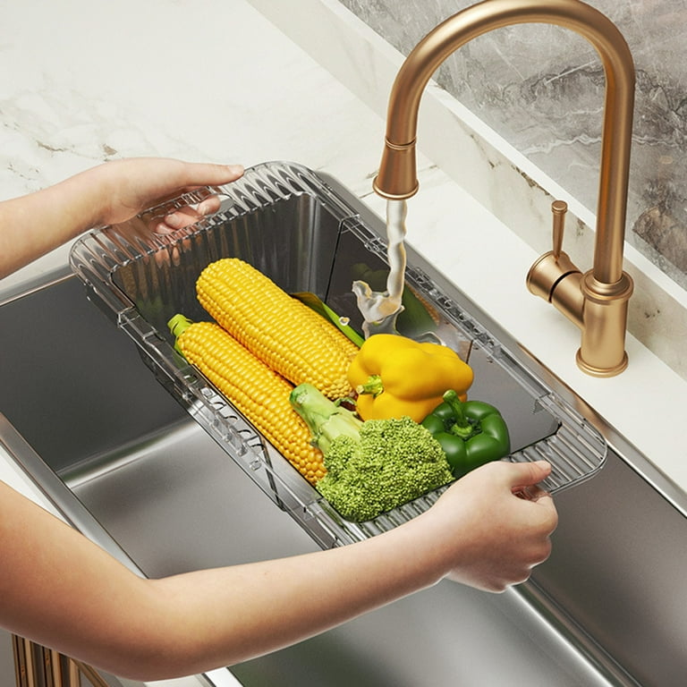 1pc Sink Drying Rack With Drainboard, Kitchen Dish Drainer Holder For  Vegetables Fruits, Stainless Steel