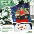 thumbnail image 5 of G128-28"x40" Double-Sided Christmas Decoration House Flag | Snowman with Festive Evergreen Top Hat, 5 of 9