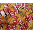 thumbnail image 4 of oneOone Silk Tabby Mustard Yellow Fabric Leaves & Flower Craft Projects Decor Fabric Printed By The Yard 42 Inch Wide, 4 of 4