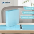 thumbnail image 2 of Davis Group Economy 3-Ring View Binders, 2" Round Rings, 475 Capacity, Aqua, Pack of 6, 2 of 4