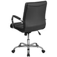thumbnail image 3 of UrbanPro Traditional Mid Back Leather Office Swivel Chair in Black and Chrome, 3 of 5
