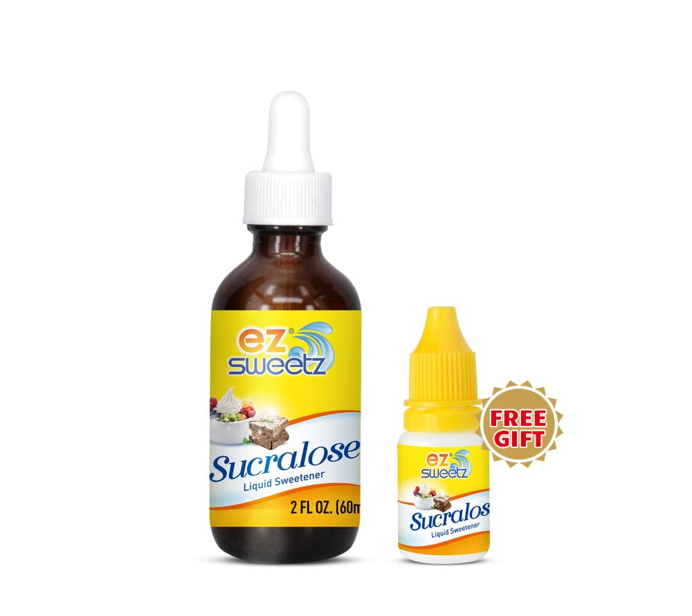 Concentrated Liquid Sucralose Sweetener, 2OZ/60mL (1450 Servings) | One Free Travel Size Bottle 0.34OZ/10mL (240 Servings)