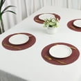 thumbnail image 7 of Unique Bargains Set of 6 Round Placemats for Kitchen Dining Table Decor Burgundy, 7 of 7