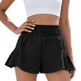thumbnail image 2 of Sewkxo Womens High Waisted Shorts Athletic Running Shorts Workout Gym Quick Dry Flowy Shorts with Pockets,Black 2XL, 2 of 7