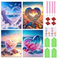 thumbnail image 1 of 4 Piezas 5D DIY Taladro Diamante Pintura Fantasía Playa Kit Del, 1 of 9