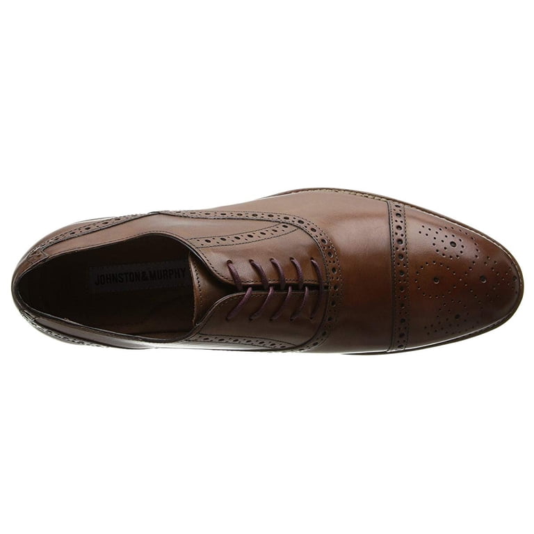 Johnston & Murphy Conard Cap Toe Oxford Tan Leather Dress Shoes 20-8682 Mens 13M Johnston & Murphy Men s Conard Cap Toe Tan Leather - 20-8682  main image 4