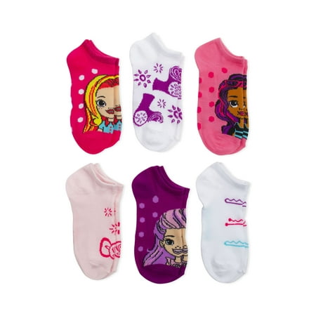 Girls Sunny Days Lurex No Shows, 6 Pack