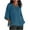 Blue, variant on Summer Shirts For Women Linen Flowy Tshirts Women's Fashion Summer V Neck Leisure Three-quarter Sleeve Solid Tops Purple 5X