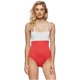 thumbnail image 1 of Tavik Womens Scarlett One Piece Bandeau Swimsuit ltbluehibiscus L, 1 of 2