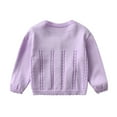 thumbnail image 3 of URMAGIC Girls Cardigan Sweater Buttons Long Sleeve 100% Cotton Toddler Bowknot Soft Knit Jacket, 3 of 12
